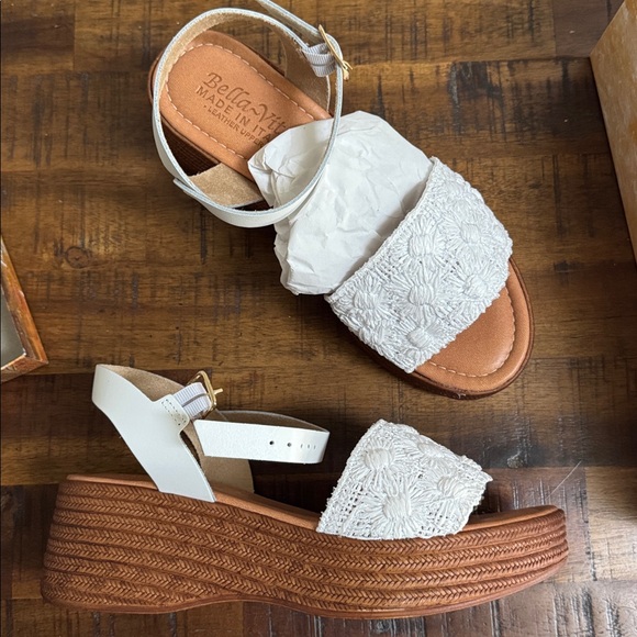 Bella Vita Cream Wedge Sandals - Picture 4 of 4